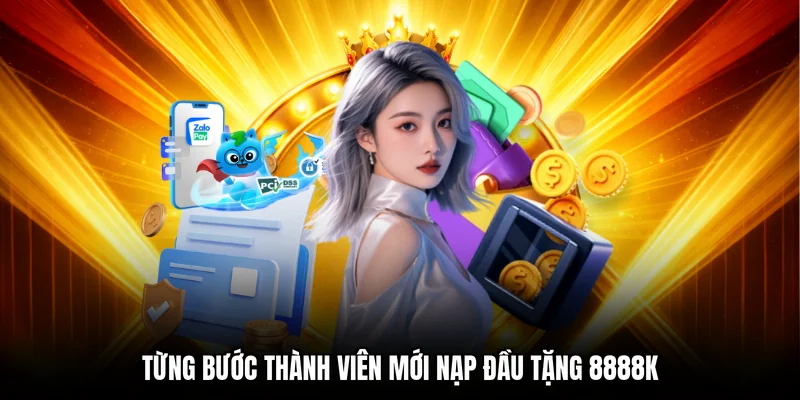 Từng bước thành viên mới nạp đầu tặng 8888k